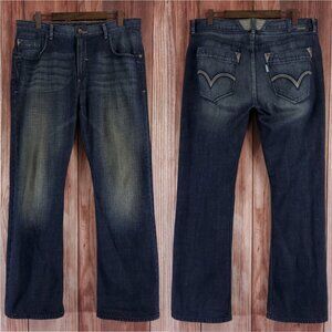 *READ* Levis Silvertab Mens Size 36X33 Bootcut Blue Denim Jeans Cotton